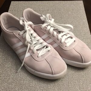 Light lavender adidas sneakers